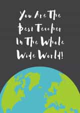 You are the best teacher card created by Bert & Co