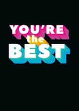 Funny Thank You Card - Rainbow Card | You're The Best created by Bettie Confetti