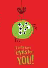 monster googly Valentines Day Card 37138 created by Iain Kelly illustration