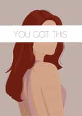 you got this woman Good Luck Card 18404 created by Scribbled in Pink