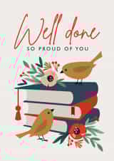 well done bird Congratulations Card 18077 created by Graphic Factory