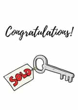 Classic New Home Card - House Key - Congratulations created by Amy (Hedgecards)