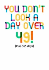 50 fifty Birthday Card 19295 created by POP FIZZ