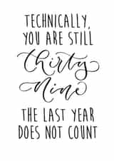 40th Birthday card created by The Amyverse