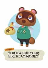 Animal crossing Gamer Birthday Card 13156 created by Big Kid