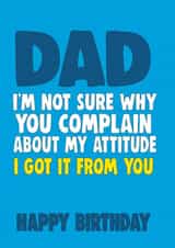 dad cheeky Birthday Card 10201 created by Cheeky Chops Cards