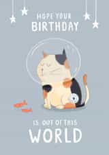 Cat Funny Birthday Card 19346 created by Pilea Press