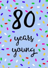 80 80th Birthday Card 15970 created by Pippin Prints