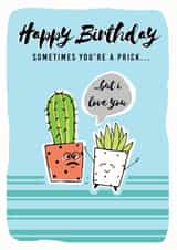 prick cactus Birthday Card 19451 created by Leebee Designs
