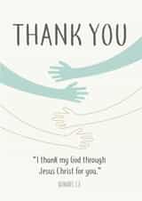 Thank you Christian Thank You Card 16750 created by Christian Gift Store