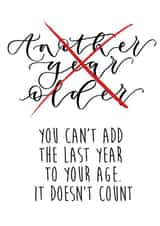 Funny 2021 birthday card last year doesn’t count created by The Amyverse