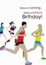 Marathon Race Birthday Card 19202 created by Jackie Ponwaye Design