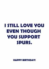 tottenham spurs Birthday Card 11197 created by Offside Cards