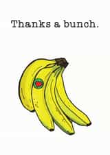 Thank You Card - Cute - Bananas created by Hattybones