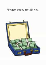 Thank You Card - Funny - Millionaire created by Hattybones