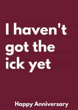 Ick Turn off Anniversary Card 12026 created by JESSICArds