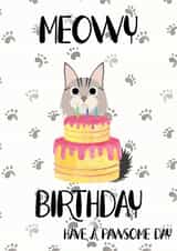 Cat Birthday Card 38834 created by Willow and Tweet Designs
