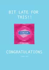 CONGRATULATIONS BABY SHOWER Pregnancy Card 19687 created by ben story