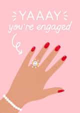 Yay you're engaged - pretty congratulations card created by ItsJessica