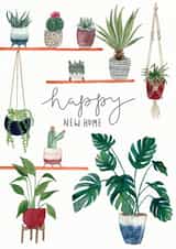 Pretty Trendy House Plants New Home Card - Hanging Plants - Happy New Home created by Bramble Designs