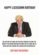 lockdown boris johnson Birthday Card 42659 created by SVHIllustration