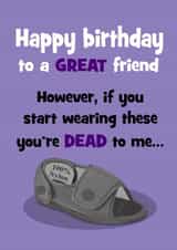 Friendship doesn't extend to bad taste in shoes! created by Stephanie Scala