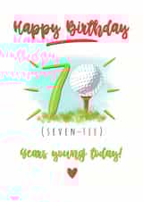 Seven-tee 70th birthday card created by Little Cat Creates