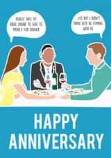 rishi sunak dinner Anniversary Card 43773 created by Charlie T