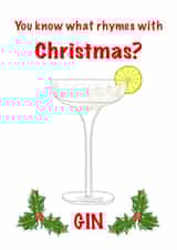 Gin funny Christmas Card 15497 created by suzcreate