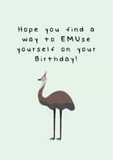 emu bird Birthday Card 19527 created by Fifi Designs