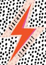 stardust bowie Birthday Card 16564 created by Poppy Jane Prints
