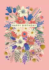 floral simple Birthday Card 19708 created by Dalia Clark Design