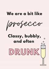 Prosecco inspired card created by Samuel Breeze