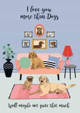 dog I love you Valentines Day Card 19791 created by Roar Spectrum