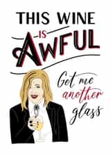 Awful wine Schitt's creek card created by rachels_type