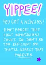 New job congratulations New Job Card 17781 created by Rosie Johnson Illustrates