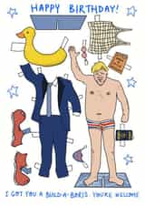 Buid a Boris birthday card created by Rosie Johnson Illustrates