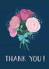 bouquet flowers Thank You Card 18748 created by Wandering Studio Co.