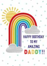 Daddy rainbow Birthday card created by Sarah Corcoran