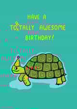 Tortally awesome birthday card created by Ellie Newbury