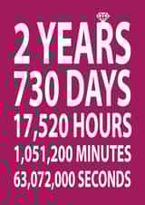 2 years days Anniversary Card 14334 created by Dottie Mottie