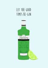 gin alcohol Birthday Card 17213 created by MJB Design
