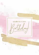 Elegant Pink & Gold General Birthday Card created by Evie Garnett Designs