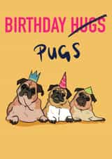 Birthday pugs birthday card created by Leah Rowe