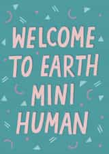 welcome earth New Baby Card 18751 created by Wandering Studio Co.