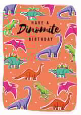 Dino Dinosaur Birthday Card 19455 created by Leebee Designs