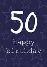fifty 50 Birthday Card 15983 created by Pippin Prints