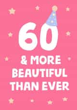 Lovely 60th birthday card to make someone smile. created by tea please