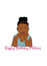 princess girl Birthday Card 18447 created by Mikael Lovell