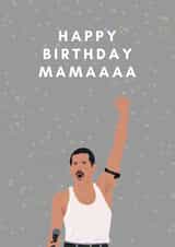 Queen Freddie Mercury card - Happy Birthday Mum created by TEA Designs